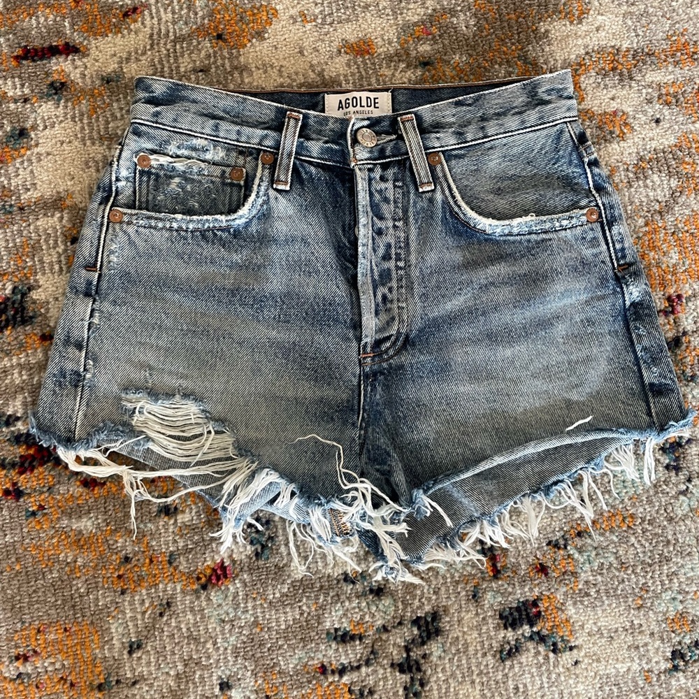 Agolde Parker Denim Jean Shorts Size 23.